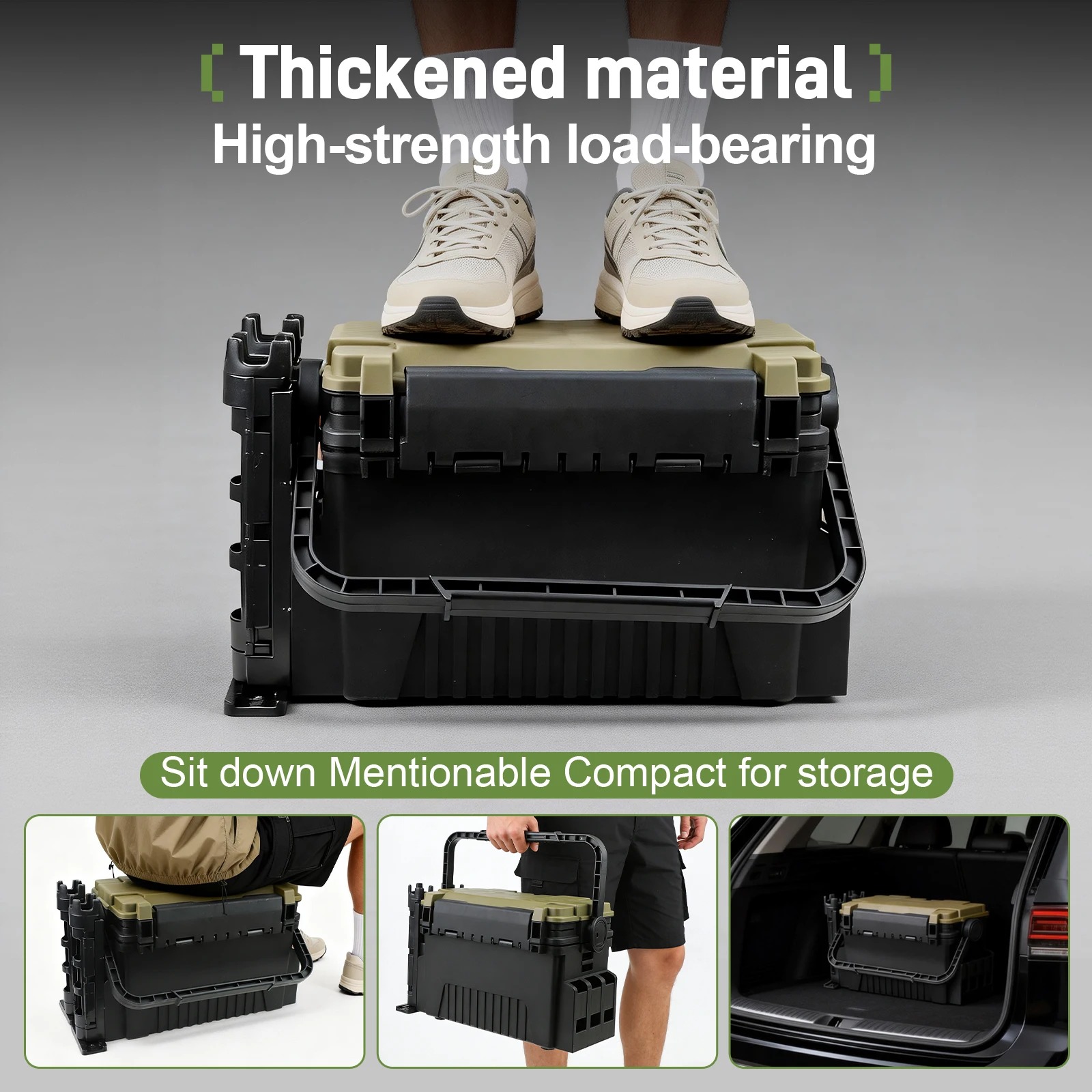 Fishing Tackle Box Double Laye - Fishing Kayak Crate ulasan dan harga