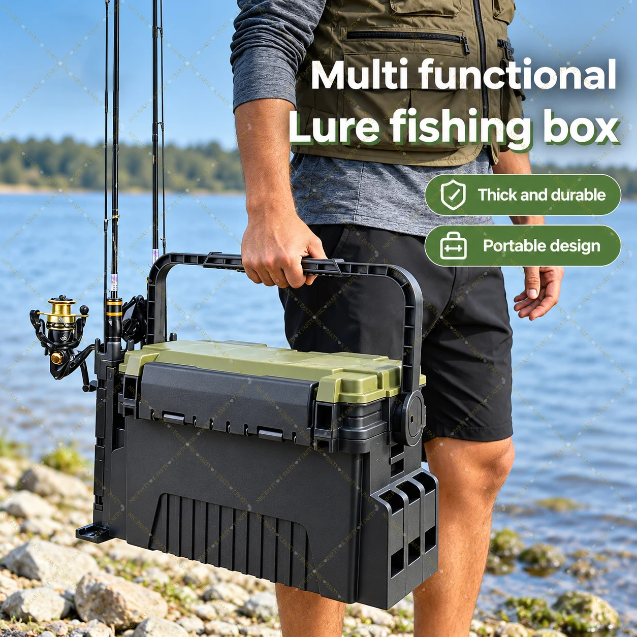 Large Capacity Tackle Fishing  - Fishing Kayak Crate ulasan dan harga